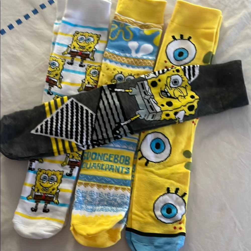 SpongeBob SquarePants Crew socks.
